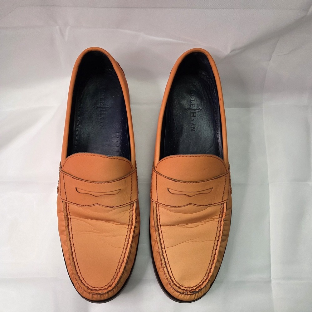 Cole Haan x NikeAir Monroe 12M Orange Reflective Penny Loafer Office Business - Picture 3 of 16